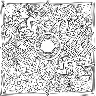 Page A Colorier De Motifs Geometriques Islamiques Simples 46614-38814