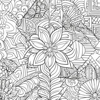 Page A Colorier De Motifs Geometriques Islamiques Simples 46614-38816