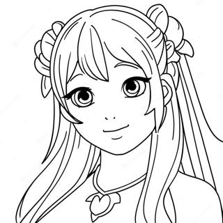 Beauté Anime Pages À Colorier