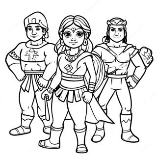 Page A Colorier Maya Et Les Trois Heros 46724-38907