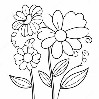 Page A Colorier Fleurs Mignonnes Pour La Fete Des Meres 4672-3757