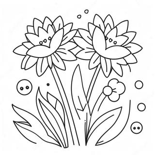 Page A Colorier Fleurs Mignonnes Pour La Fete Des Meres 4672-3758