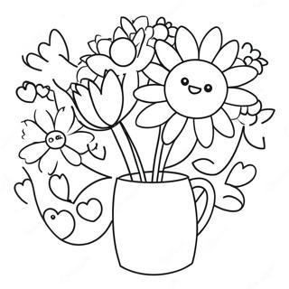 Page A Colorier Fleurs Mignonnes Pour La Fete Des Meres 4672-3759