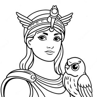 Page A Colorier Athena Avec Hibou 46744-38910