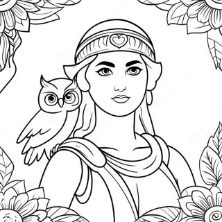 Page A Colorier Athena Avec Hibou 46744-38911