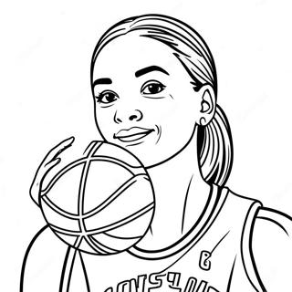 Page A Colorier Fille De Basketball 46803-38957