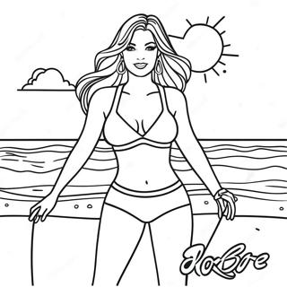 Page A Colorier Malibu Barbie 46813-38963