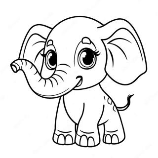 Page A Colorier De Mignon Bebe Elephant 46844-38978