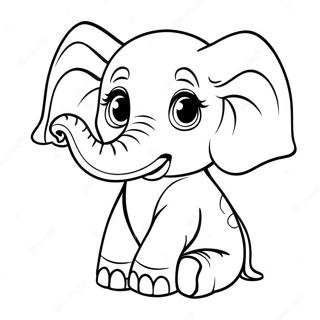 Page A Colorier De Mignon Bebe Elephant 46844-38979