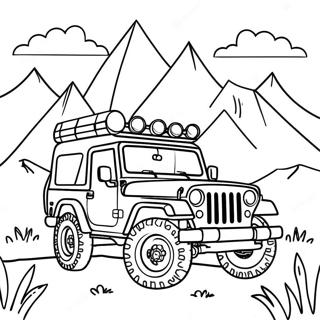 Page A Colorier Daventure En Jeep 46863-38998