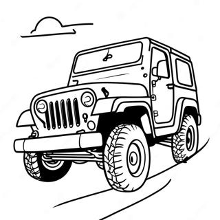 Page A Colorier Daventure En Jeep Tout Terrain 46864-39006