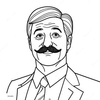 Page A Colorier De Ted Lasso Avec Une Moustache 46894-39047