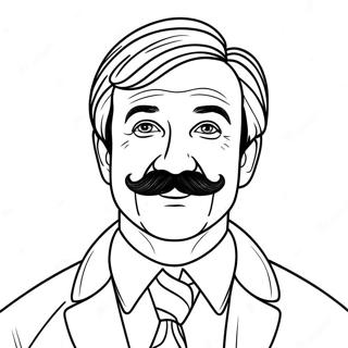 Page A Colorier De Ted Lasso Avec Une Moustache 46894-39048