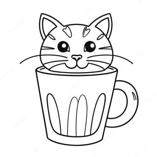 Page A Colorier De Chat Dans Une Tasse 46903-39031