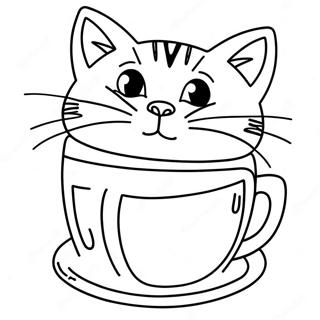 Page A Colorier De Chat Dans Une Tasse 46903-39032