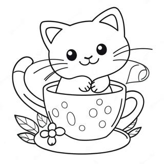 Page A Colorier De Chat Joueur Dans Une Tasse 46904-39041