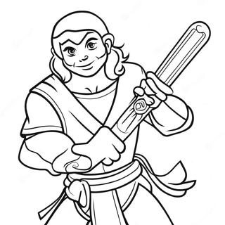 Page A Colorier Raphael Avec Nunchaku 46954-39077