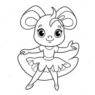 Page A Colorier Dangelina Ballerina Dans Un Beau Tutu 46994-39111