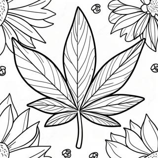 Page A Colorier Feuille De Cannabis Ambiance Detente 4702-3784