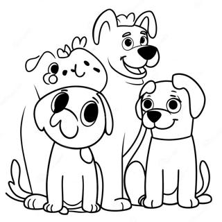 Page A Colorier De Famille De Chiens 47073-39170