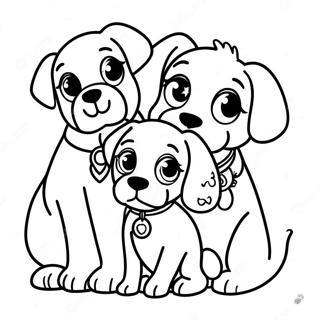 Page A Colorier De Famille De Chiens 47073-39171