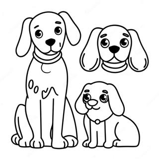 Page A Colorier De Famille De Chiens 47073-39172