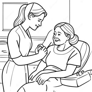 Page A Colorier De Linfirmiere Cna Aidant Un Patient 47084-39185