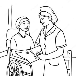 Page A Colorier De Linfirmiere Cna Aidant Un Patient 47084-39186