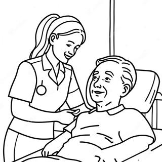 Page A Colorier De Linfirmiere Cna Aidant Un Patient 47084-39187