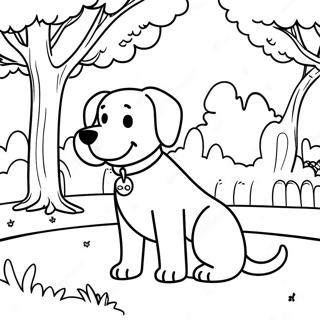 Page A Colorier De Chien Dassistance Amical Dans Un Parc 47114-39211