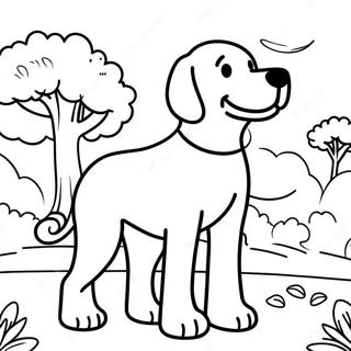 Page A Colorier De Chien Dassistance Amical Dans Un Parc 47114-39212