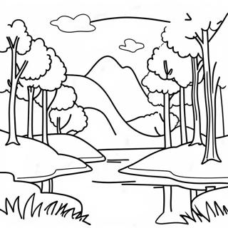 Page A Colorier Paysage Naturel Serein 4712-3791