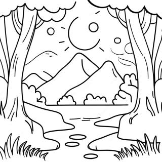 Page A Colorier Paysage Naturel Serein 4712-3792