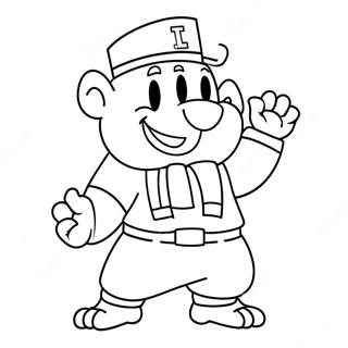 Mascotte Illini Joyeuse A Colorier 47184-39267