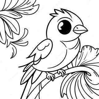 Oiseau Tropical Pages À Colorier