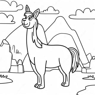 Page A Colorier Kuzco Dans Sa Forme De Lama 47214-39287