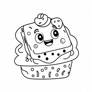 Page A Colorier Mignon Brownie Avec Des Vermicelles 47244-39309