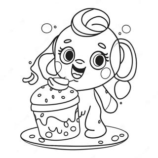 Page A Colorier Mignon Brownie Avec Des Vermicelles 47244-39312