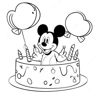 Page A Colorier Celebration Danniversaire De Mickey Mouse 47274-39330