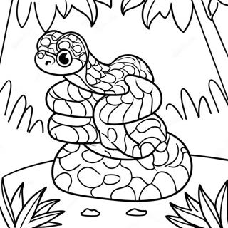 Page A Colorier De Serpent Colore De La Jungle 4732-3805