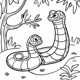 Page A Colorier De Serpent Colore De La Jungle 4732-3806