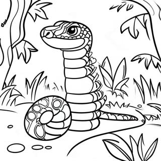 Page A Colorier De Serpent Colore De La Jungle 4732-3808