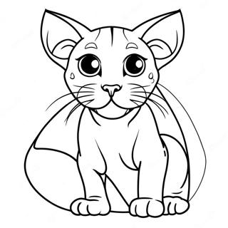 Page A Colorier Chat Sphynx Joueur 47384-39418