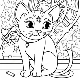 Page A Colorier Chat Sphynx Joueur 47384-39419