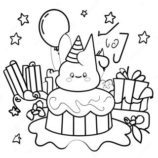 7ème Anniversaire Pages À Colorier