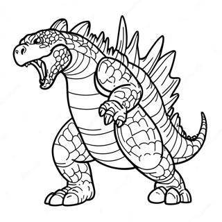 Page A Colorier Godzilla Feroce Rugissant 47514-39527