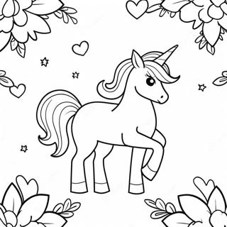 Page A Colorier Licorne Pour La Saint Valentin 47533-39535