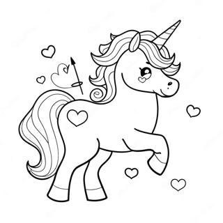 Page A Colorier Licorne Pour La Saint Valentin 47533-39536