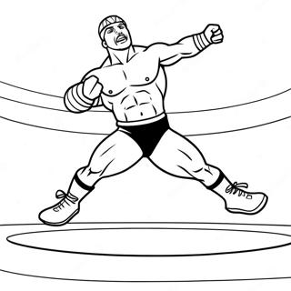 Page A Colorier Lutteur Wwe Sautant Sur Un Adversaire 47544-39549