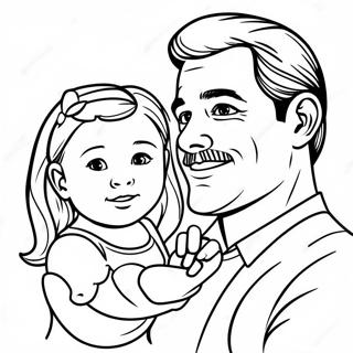 Papa Et Fille Pages À Colorier